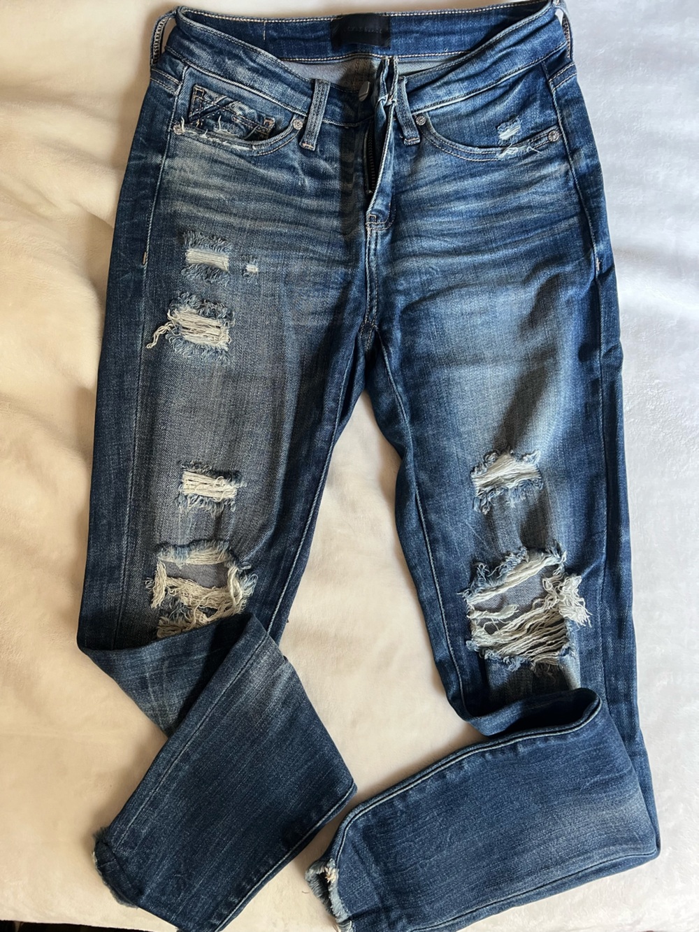 Buckle Black Fit No. 53 - Stretchy Material - Distressed Ankle Skinny